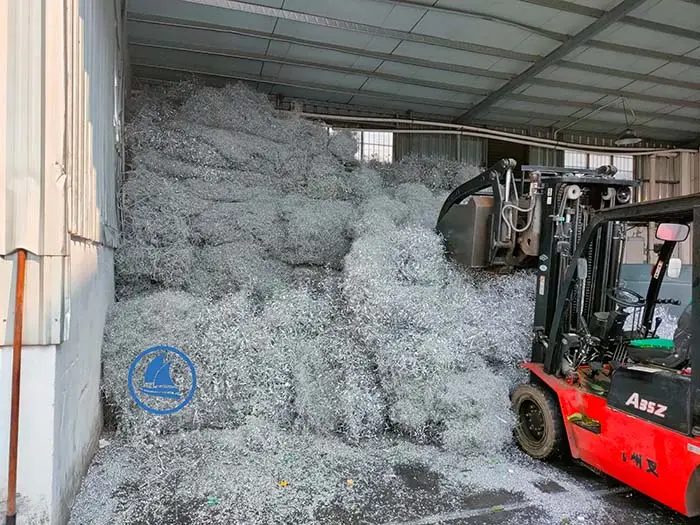 aluminum swarf generated from machining operations