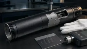Paint peeling, blistering, and edge chipping on a metal microphone body